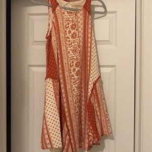 Orange high low dress